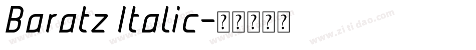 Baratz Italic字体转换